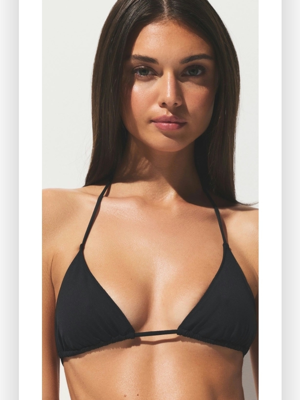 SKIMS Black Triangle String Bikini Top And Bottom